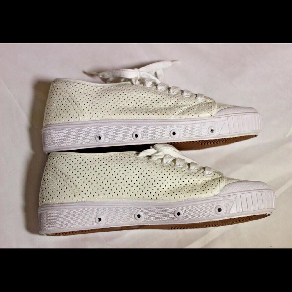 WOMENS WHITE SPRING COURT DEPUIS G2 PUNCH W GARMENT PUNCH CAOUTCHOUC SNEAKER